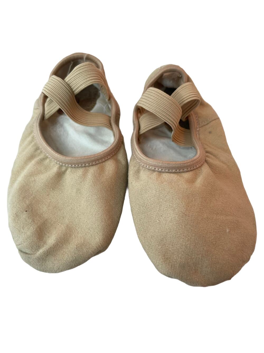 Tan Ballet shoes cloth and elastic size 8.5